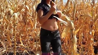 Young Step-Sister Gets Covered In Cum During Outdoor Farm Work