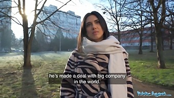 Amazing Brown Coed Gives A Blowjob In Public