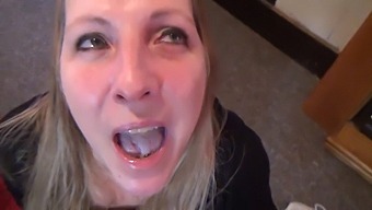 A Wife'S Deep Throat Skills On Full Display In A Brief Video