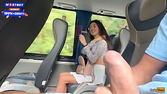 Katty West'S Public Bus Adventure Ends In A Steamy Scene.